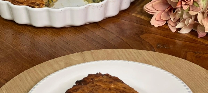 Tarta salada de calabaza y espinacas