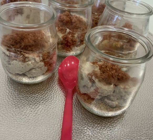 CHEESECAKE DE ROQUEFORT Y BEICON EN TARRITOS